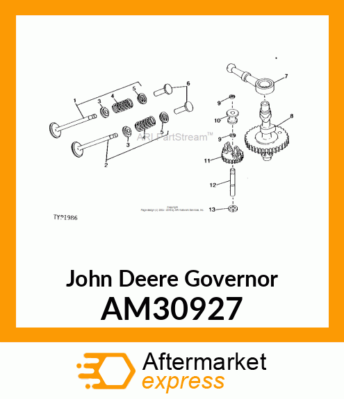 GOVERNOR GEAR ASSY AM30927