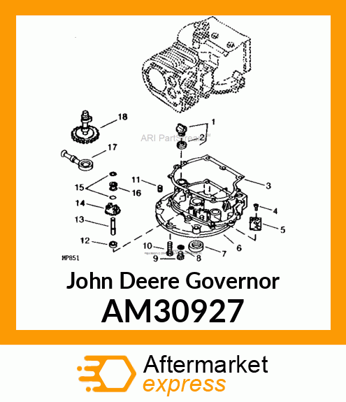 GOVERNOR GEAR ASSY AM30927