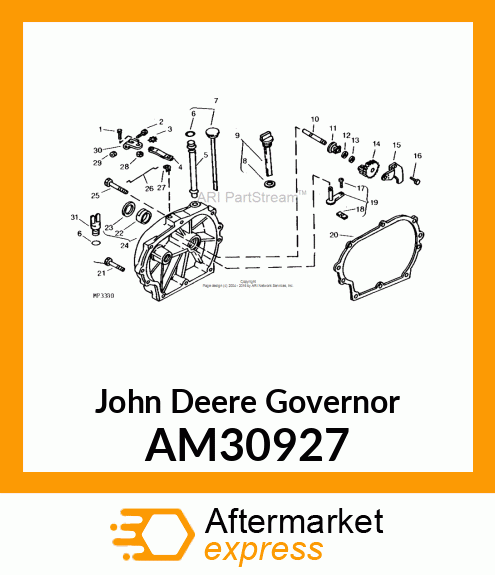 GOVERNOR GEAR ASSY AM30927