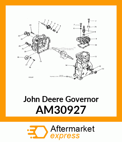 GOVERNOR GEAR ASSY AM30927