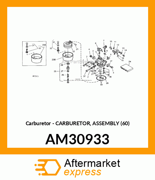 Carburetor - CARBURETOR, ASSEMBLY (60) AM30933