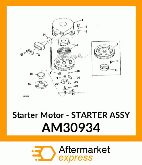 Starter Motor - STARTER ASSY AM30934