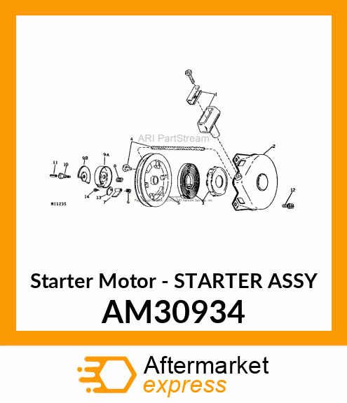 Starter Motor - STARTER ASSY AM30934