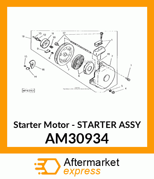 Starter Motor - STARTER ASSY AM30934