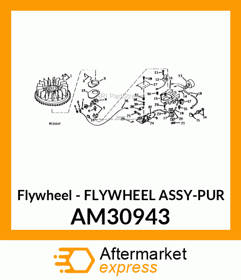 Flywheel - FLYWHEEL ASSY-PUR AM30943