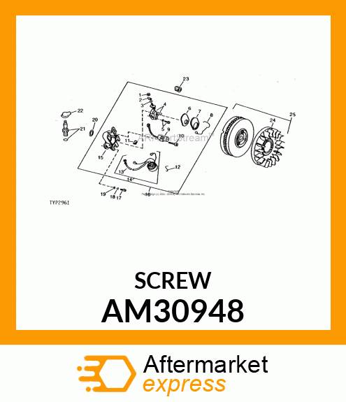 Screw - SCREW & LOCKWASHER ASSY-PUR AM30948