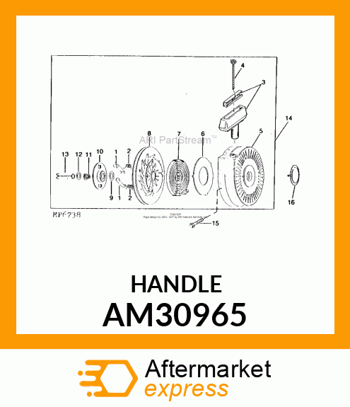 Handle - STARTER HANDLE ASSY AM30965