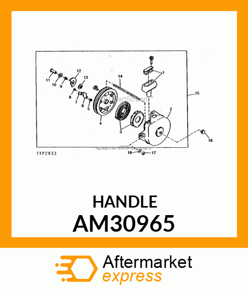 Handle - STARTER HANDLE ASSY AM30965