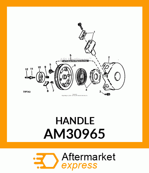 Handle - STARTER HANDLE ASSY AM30965