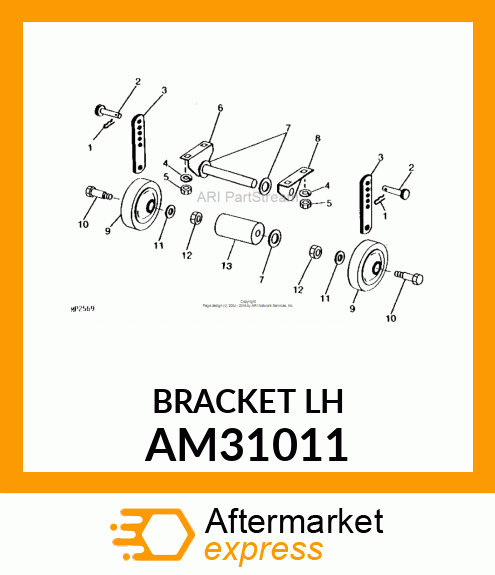 Bracket Welded Rear Roller AM31011