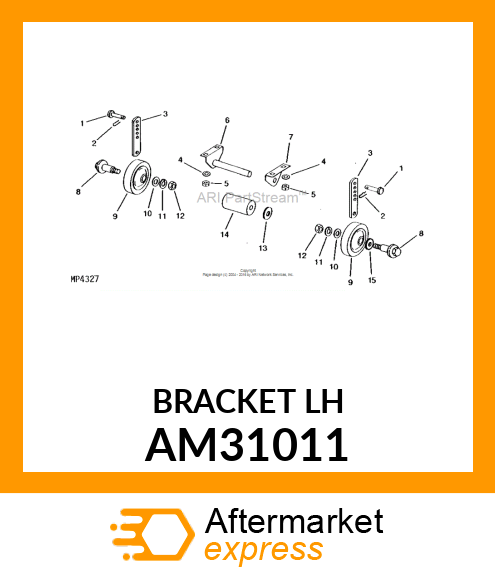 Bracket Welded Rear Roller AM31011