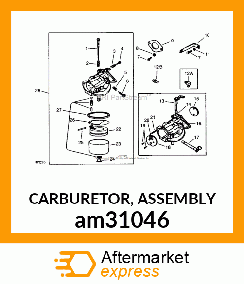 CARBURETOR, ASSEMBLY am31046