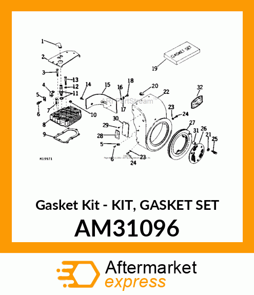 Gasket Kit - KIT, GASKET SET AM31096