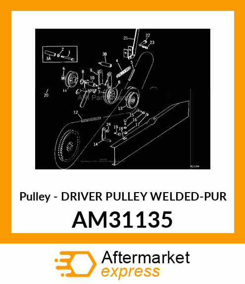 Pulley - DRIVER PULLEY WELDED-PUR AM31135