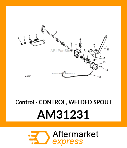 Control - CONTROL, WELDED SPOUT AM31231