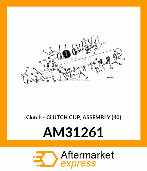 Clutch - CLUTCH CUP, ASSEMBLY (40) AM31261