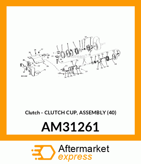 Clutch - CLUTCH CUP, ASSEMBLY (40) AM31261