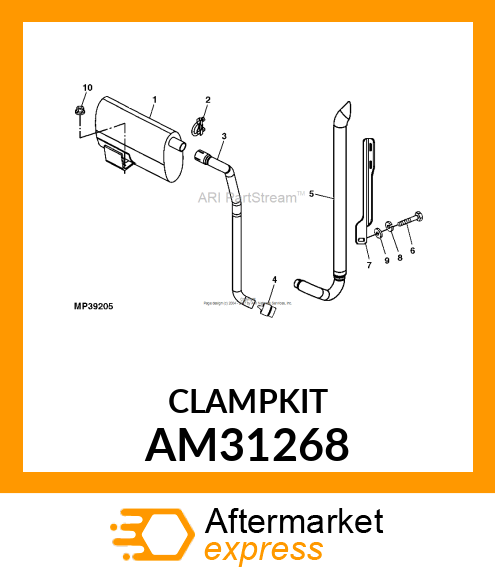 CLAMP, CLAMP, MUFFLER AM31268