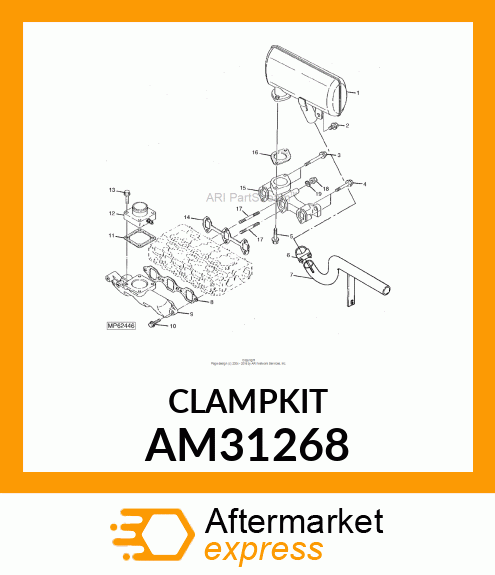 CLAMP, CLAMP, MUFFLER AM31268