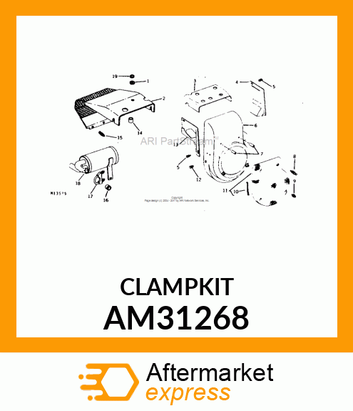 CLAMP, CLAMP, MUFFLER AM31268