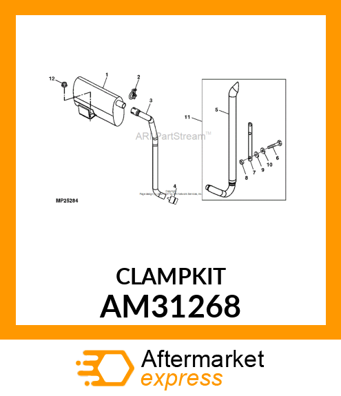 CLAMP, CLAMP, MUFFLER AM31268