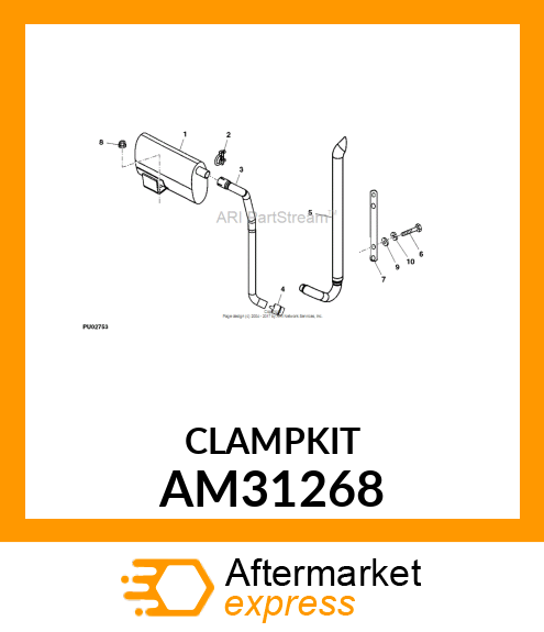 CLAMP, CLAMP, MUFFLER AM31268