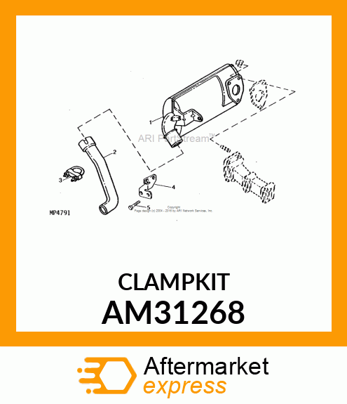 CLAMP, CLAMP, MUFFLER AM31268