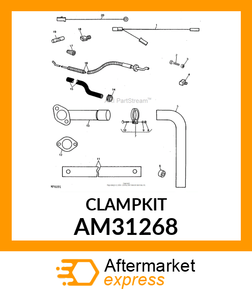 CLAMP, CLAMP, MUFFLER AM31268