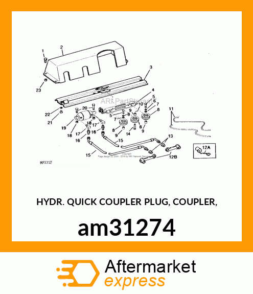 HYDR. QUICK COUPLER PLUG, COUPLER, am31274