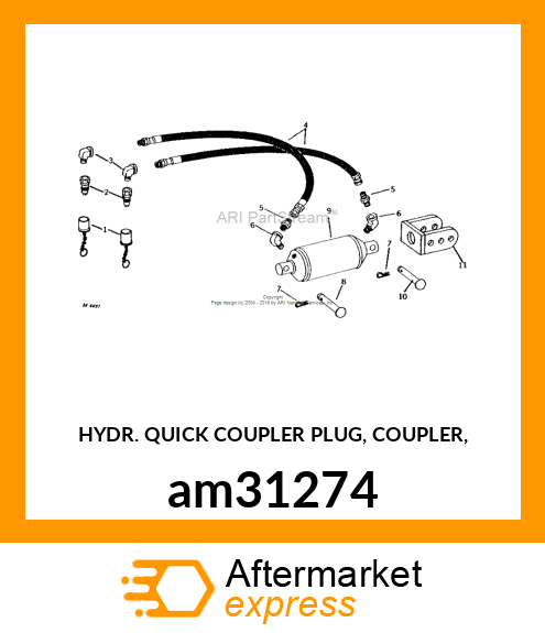 HYDR. QUICK COUPLER PLUG, COUPLER, am31274