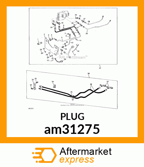 PLUG, CAP, BLACK MALE DUST am31275