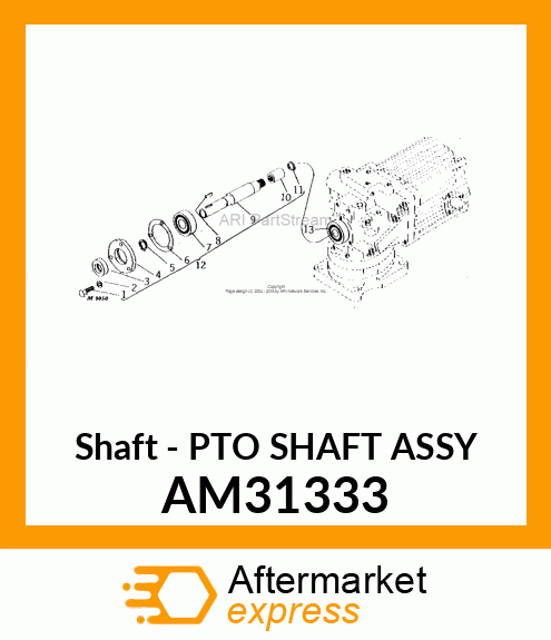 Shaft - PTO SHAFT ASSY AM31333