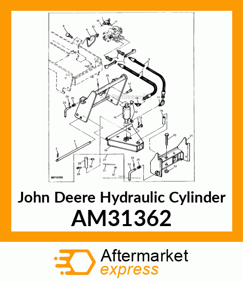 CYLINDER, HYD. LIFT AM31362