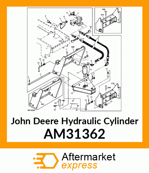 CYLINDER, HYD. LIFT AM31362