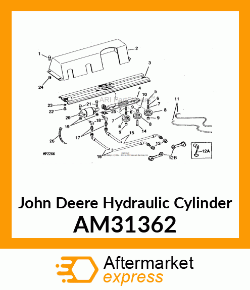 CYLINDER, HYD. LIFT AM31362