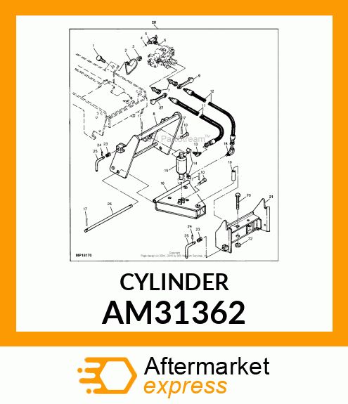 CYLINDER, HYD. LIFT AM31362