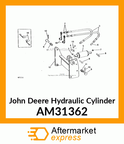 CYLINDER, HYD. LIFT AM31362