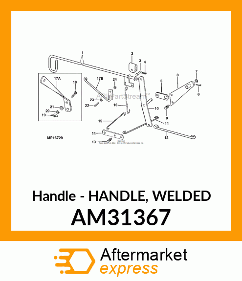 Handle - HANDLE, WELDED AM31367