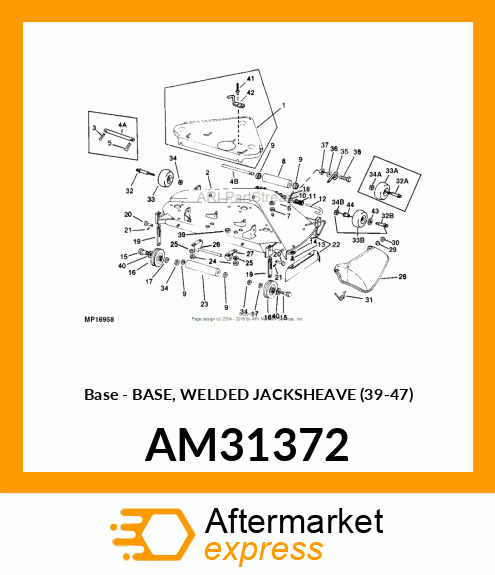 Base - BASE, WELDED JACKSHEAVE (39-47) AM31372