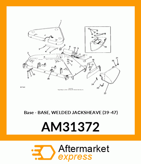 Base - BASE, WELDED JACKSHEAVE (39-47) AM31372