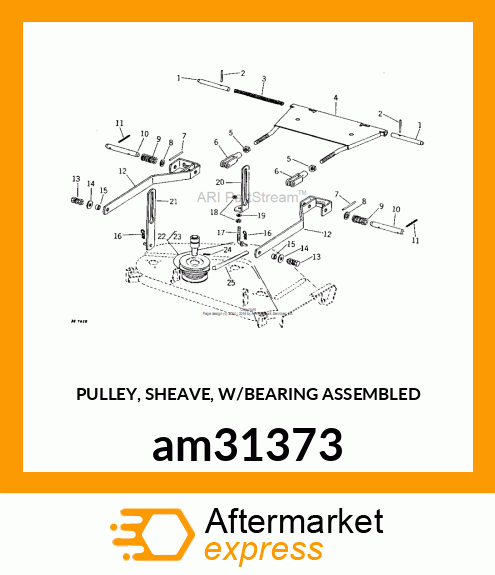 PULLEY, SHEAVE, W/BEARING ASSEMBLED am31373