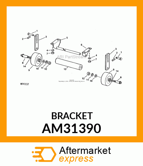 BRACKET, WELDED REAR ROLLER (47) AM31390