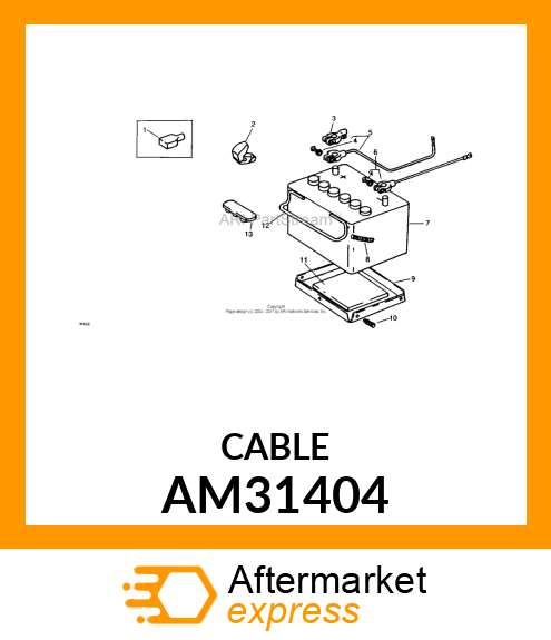 BATTERY CABLE AM31404