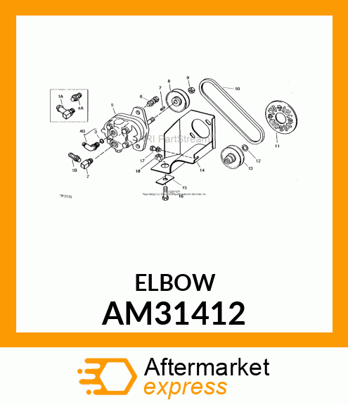 Elbow Fitting - ELBOW FITTING, (HYD TUBE FITTING AD AM31412