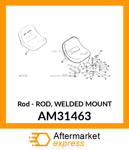 Rod - ROD, WELDED MOUNT AM31463