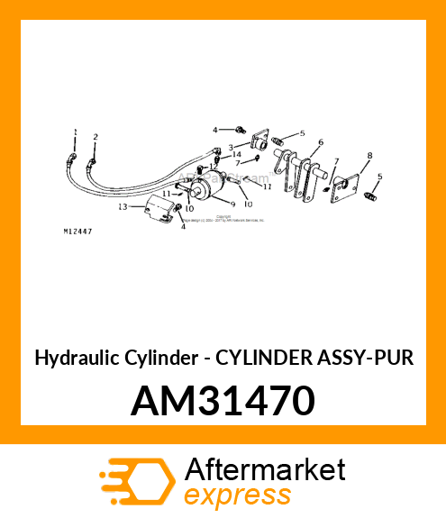 Hydraulic Cylinder - CYLINDER ASSY-PUR AM31470