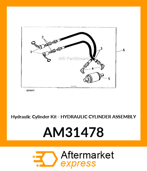 Hydraulic Cylinder Kit - HYDRAULIC CYLINDER ASSEMBLY AM31478