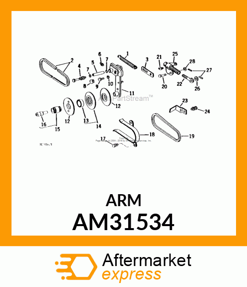 Arm - ARM, WELDED VARIATOR AM31534