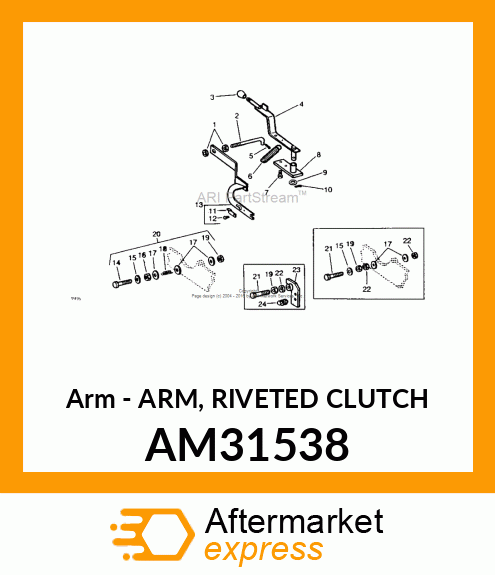 Arm - ARM, RIVETED CLUTCH AM31538