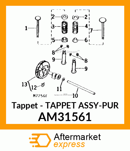 Tappet - TAPPET ASSY-PUR AM31561